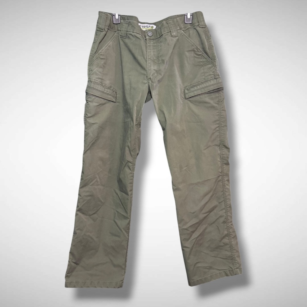 First tactical Pants Mens 34 X 30 Solid Green Cargo Utility Work Wear